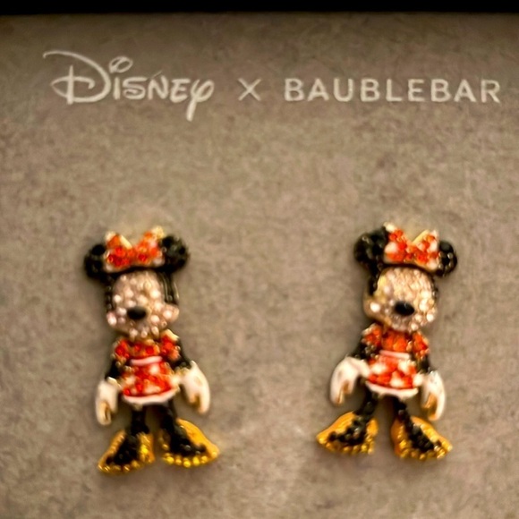 Disney x BAUBLEBAR Minnie Mouse Rhinestone Earrings New - Picture 2 of 6